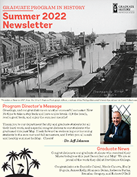 Cover of Summer 2022 Newsletter with historical photo